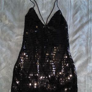 Black sequins dress!